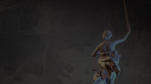 A promotional image features Lady Justice, the "Hurtado Immigration Law Firm" logo with a lighthouse, and a smiling man in a suit over an American flag background.