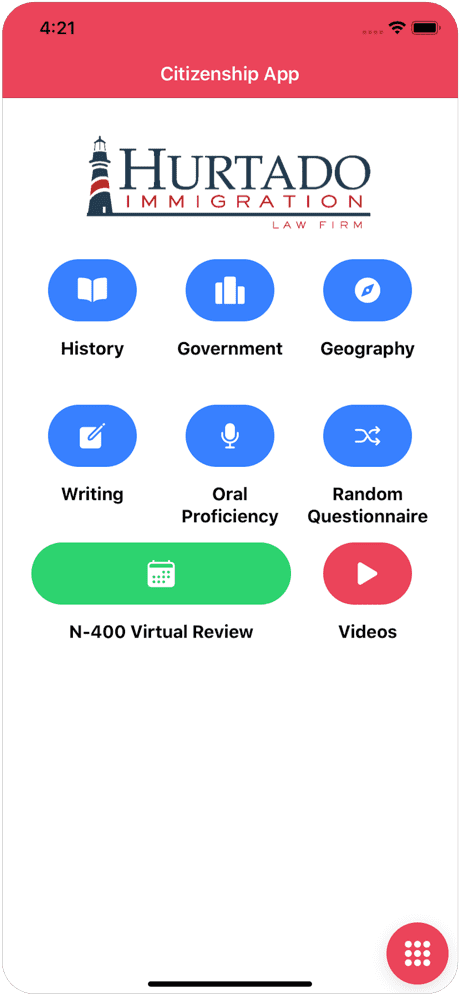 Citizenship App Homepage